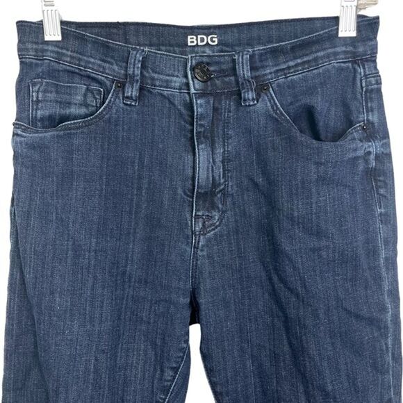 BDG HIGH RISE TWIG ANKLE Dark Wash Stretch Zip Fly Jeans URBAN OUTFITTERS 27 x29 - Picture 2 of 16